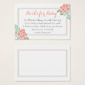 Floral Baby Shower Bring a Book Request (Front & Back)