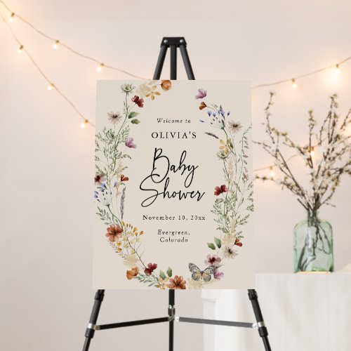 Floral Baby Shower Foam Board
