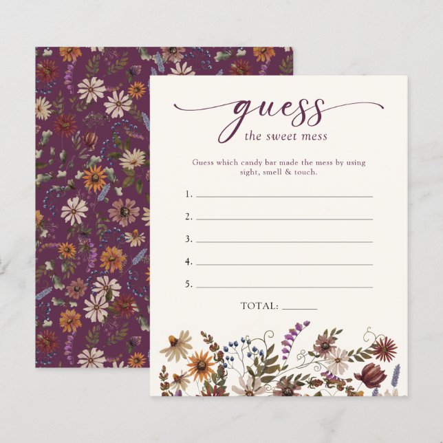 Floral Baby Shower Game (Front/Back)