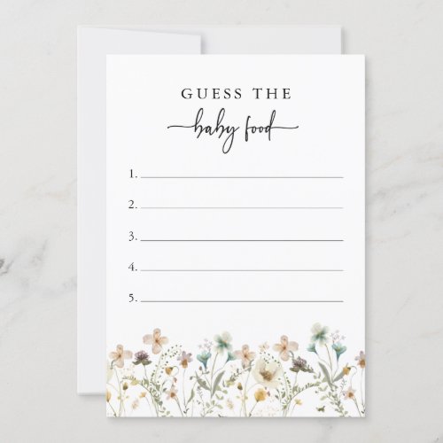 Floral Baby Shower Game Invitation