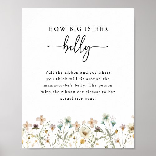 Floral Baby Shower Game Poster