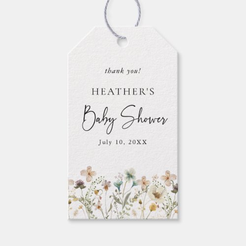 Floral Baby Shower  Gift Tags