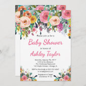Floral baby shower invitation (Front/Back)