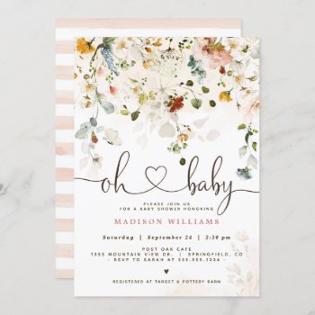 Floral Baby Shower Invitation by Card_Stop at Zazzle