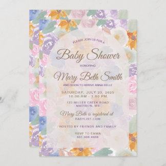 Floral Baby Shower Invitation