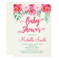 Floral Baby Shower Invitation, Baby Shower Invite