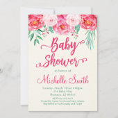 Floral Baby Shower Invitation, Baby Shower Invite (Front)
