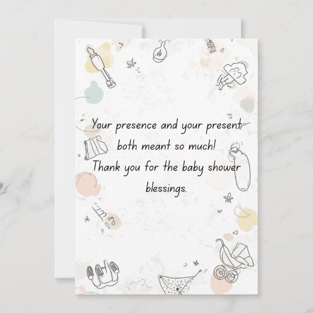 Floral Baby Shower Invitation – Elegant Mommy  (Front)