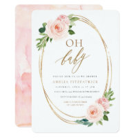 Floral Baby Shower Invitation Girl