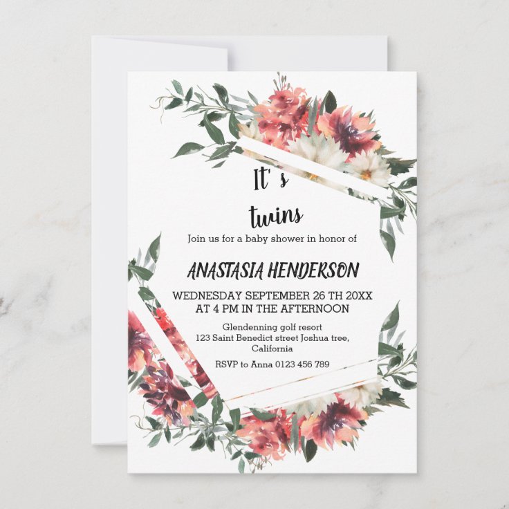 Floral Baby shower invitation. Invitation | Zazzle