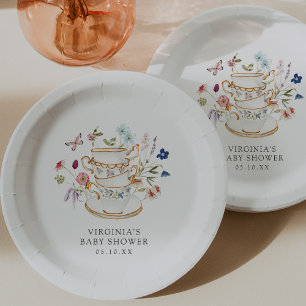 Floral Baby Shower Paper Plate