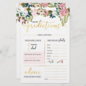 Floral Baby Shower Predictions Game (Front/Back)