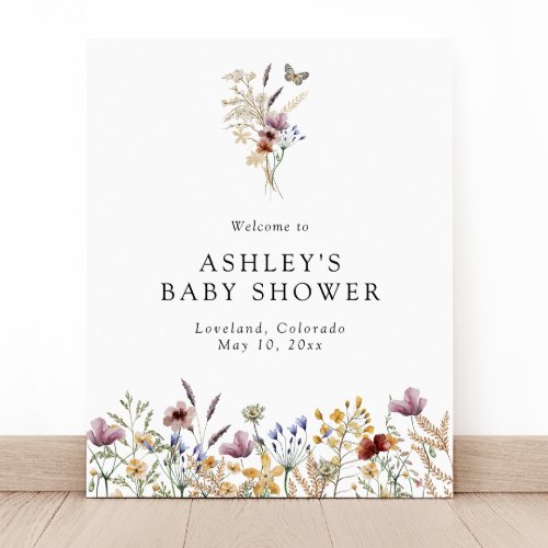 Floral Baby Shower Sign