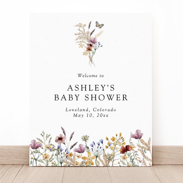 Floral Baby Shower Sign (Floral Baby Shower Sign
)