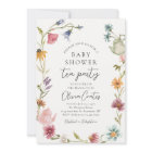 Floral Baby Shower Tea Party Invitation