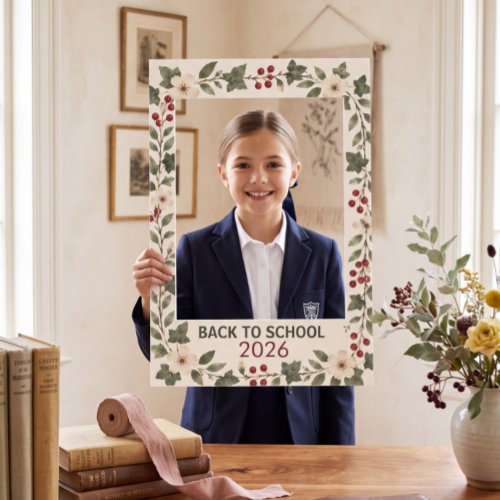Floral Back To School 2026 Selfie Frame