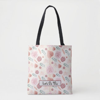Floral Back To School Tote Bag