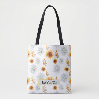 Floral Back To School Tote Bag