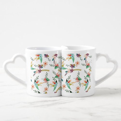 floral_backdrop_pattern_flower Latte Mug 
