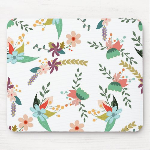 floral backdrop pattern flower mouse pad
