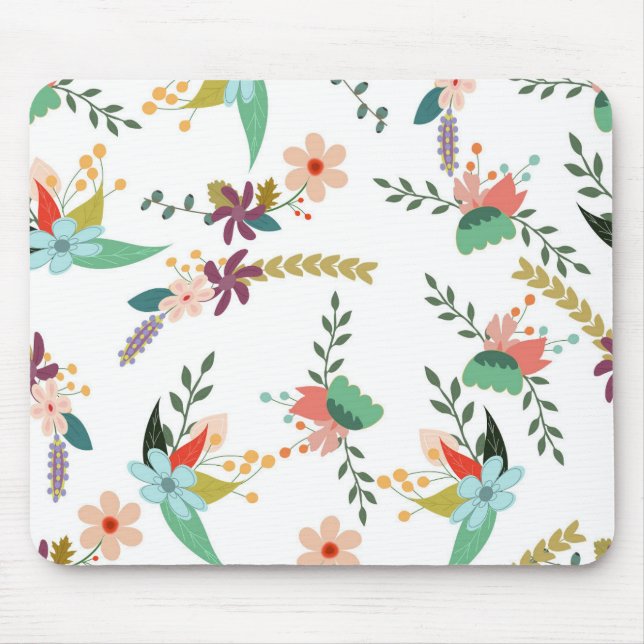 floral backdrop pattern flower mouse pad (Front)