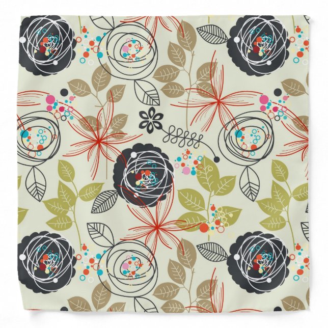 Floral background 2 bandana (Front)