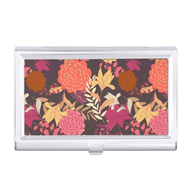 Floral background 2 business card case (Front)