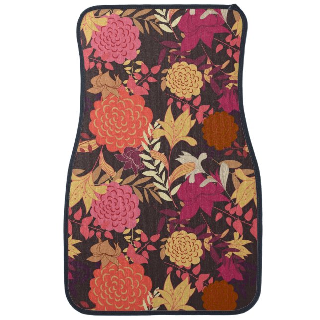 Floral background 2 car mat (Front)