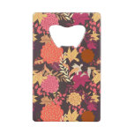 Floral background 2 credit card bottle opener