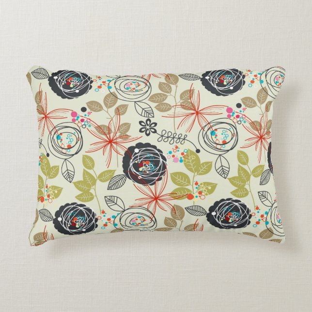 Floral background 2 decorative pillow (Front)