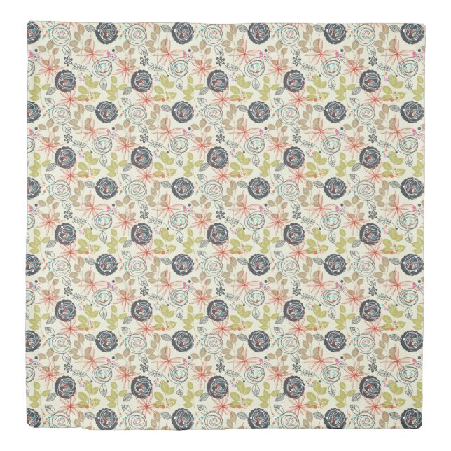Floral background 2 duvet cover (Front)