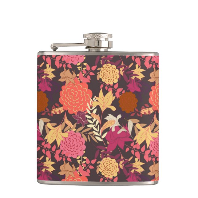Floral background 2 flask (Front)