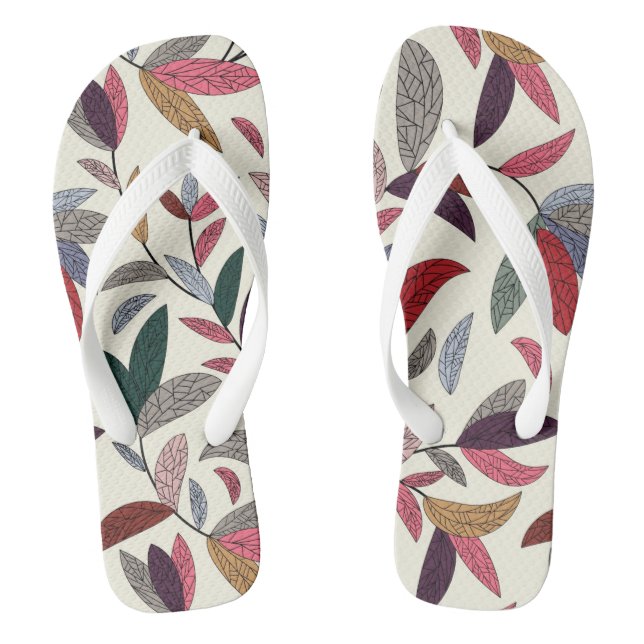 Floral background 2 flip flops (Footbed)