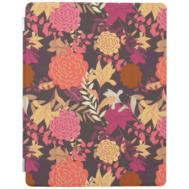 Floral background 2 iPad smart cover (Front)