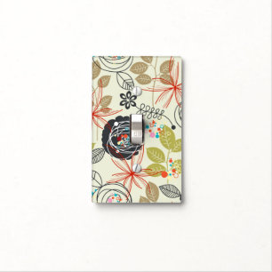 Floral background 2 light switch cover