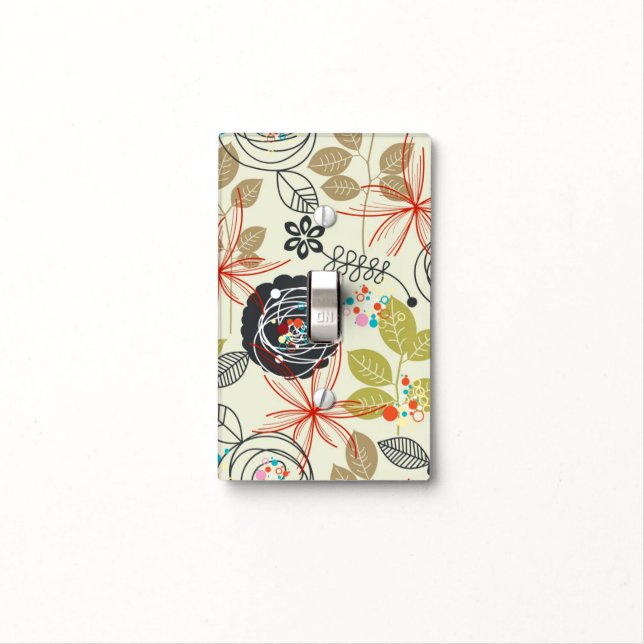 Floral background 2 light switch cover (In Situ)