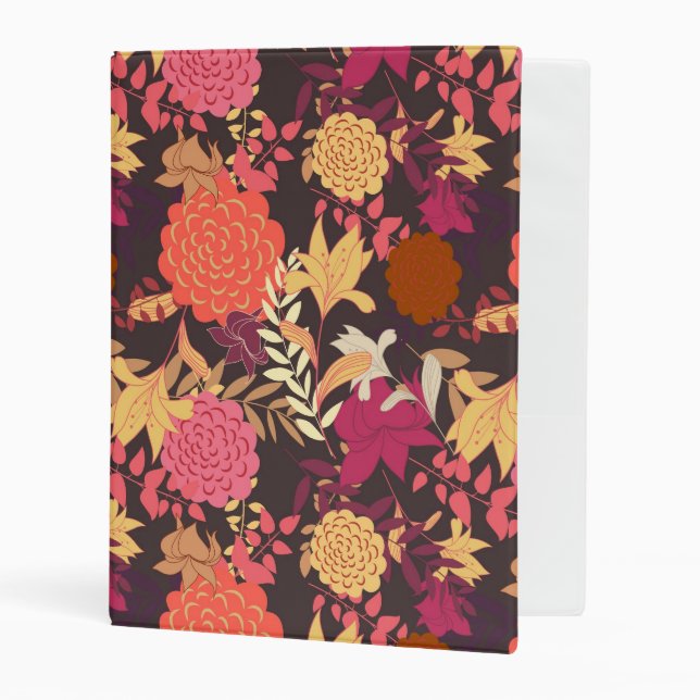 Floral background 2 mini binder (Front/Inside)