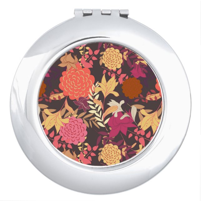 Floral background 2 mirror for makeup (Front)