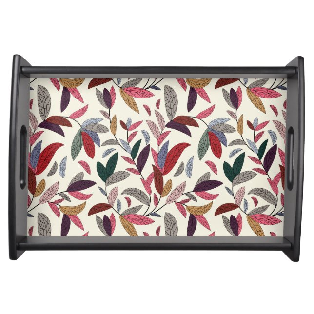 Floral background 2 serving tray (Front)