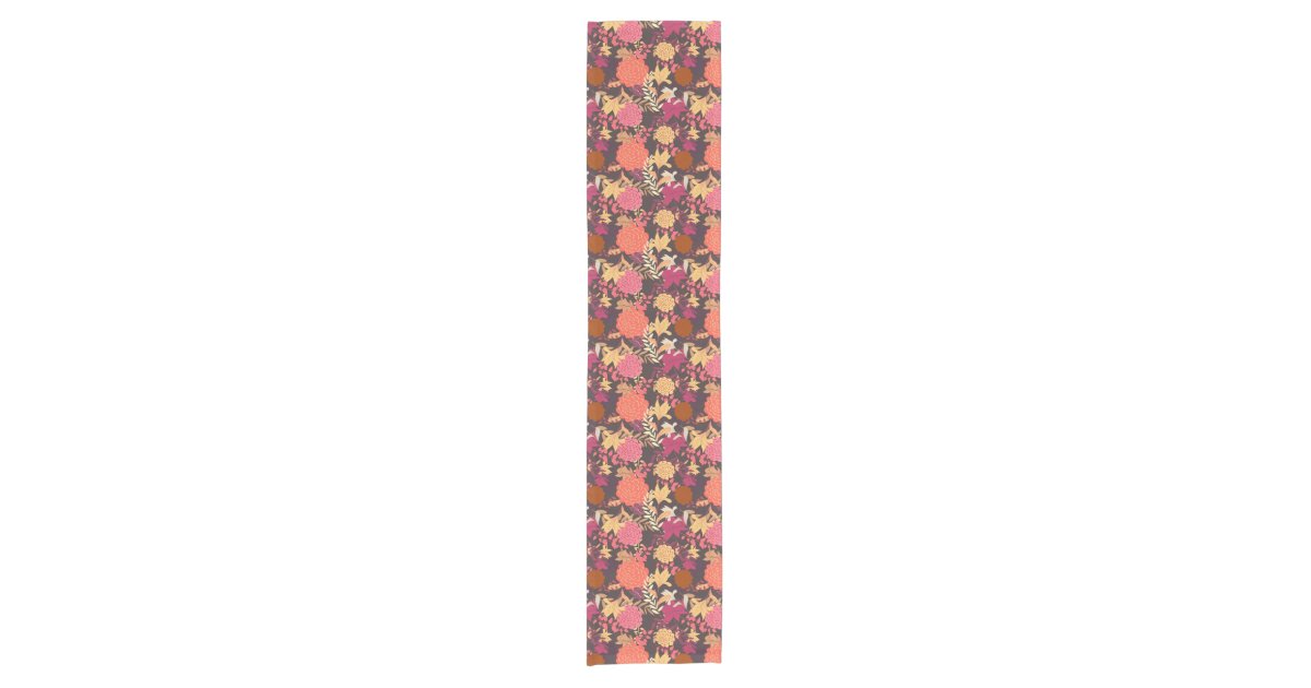 Floral background 2 short table runner | Zazzle