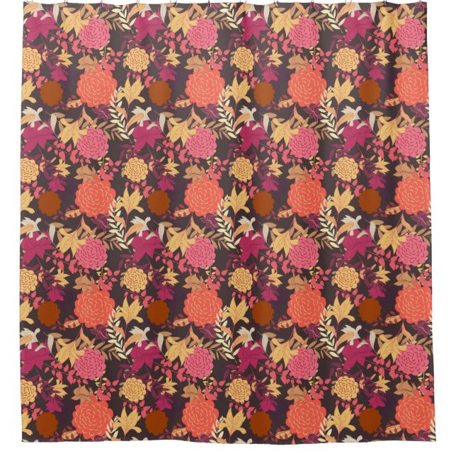 Floral background 2 shower curtain (Front)