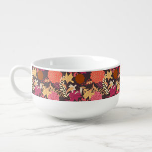 Floral background 2 soup mug