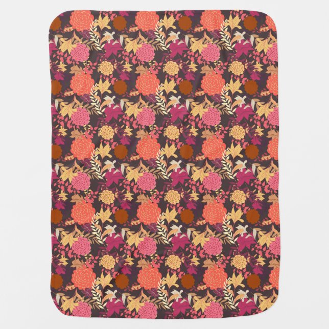 Floral background 2 stroller blanket (Front)