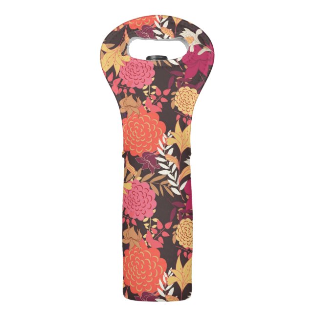 Floral background 2 wine bag (Front)