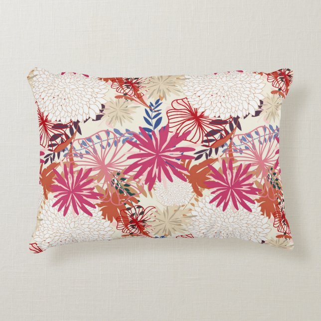 Floral background 3 accent pillow (Front)