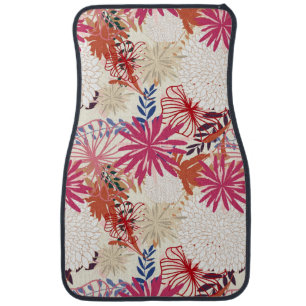 Floral background 3 car mat