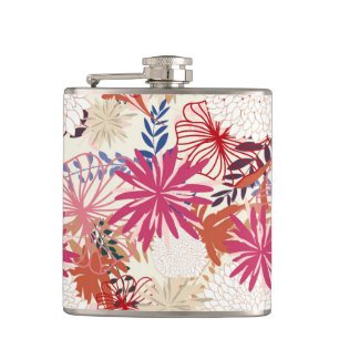 Floral background 3 flask