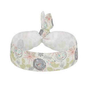 Floral background 3 hair tie