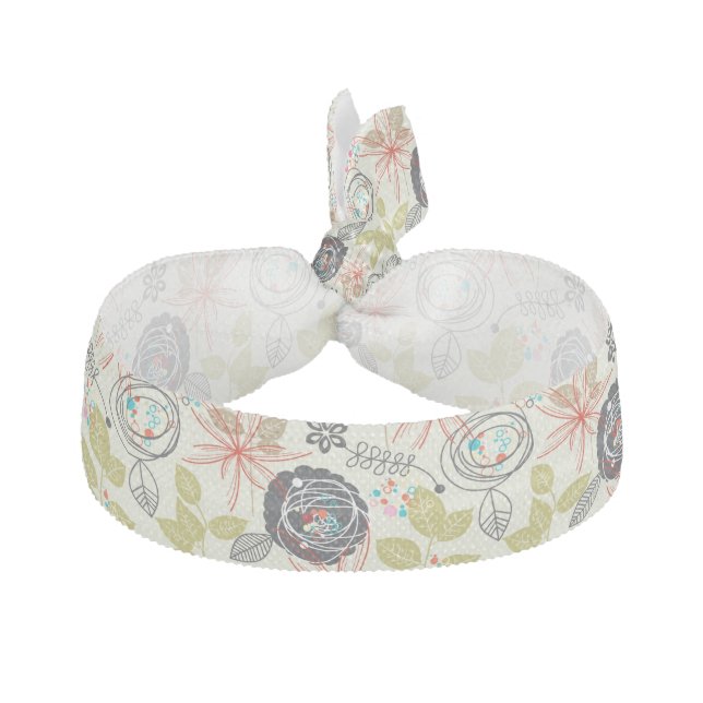 Floral background 3 hair tie (Front)