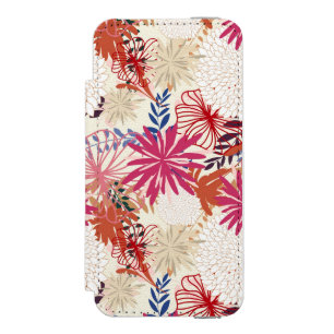 Floral background 3 iPhone SE/5/5s wallet case